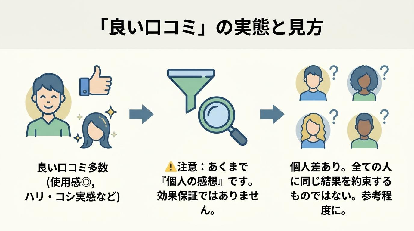 良い口コミの実態と見方の図解