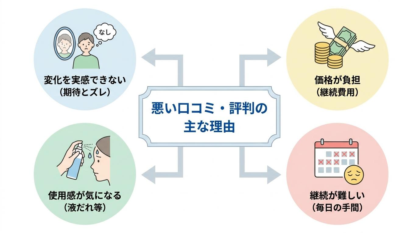 悪い口コミ・評判の主な理由