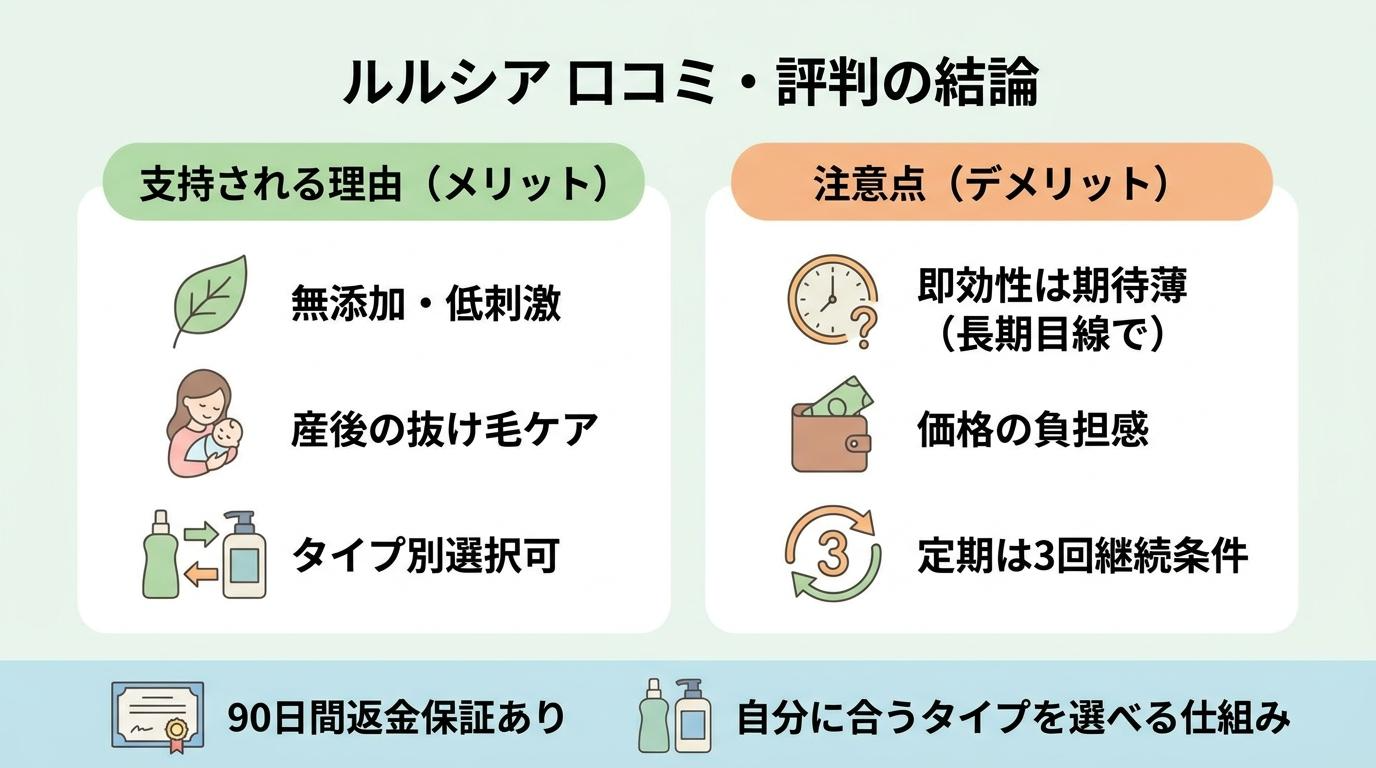 ルルシア口コミ・評判の結論